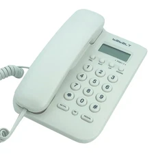 Corded Basic Landline Phone, FSK/DTMF Simple Caller ID Telephone with LCD Inc...