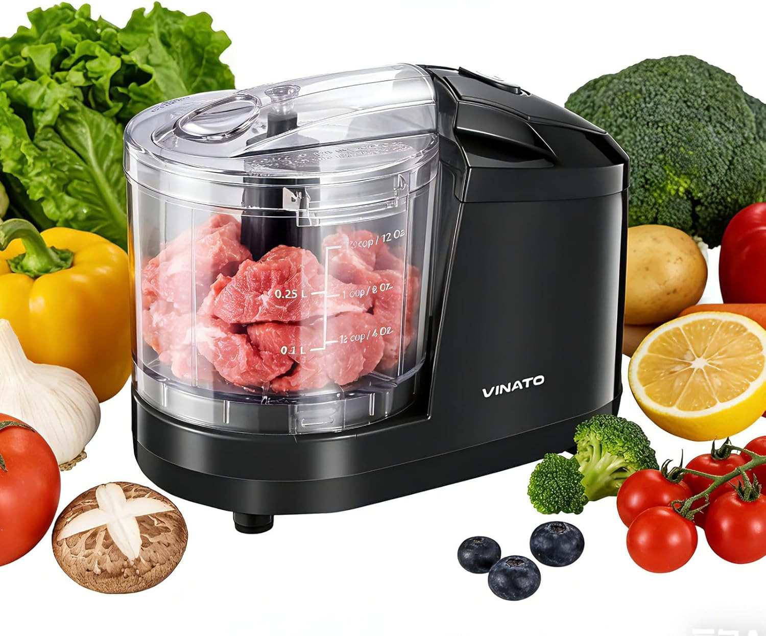 Tritatutto Elettrico VIANTO 350ml: Precisione per Pesti e Granelle