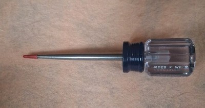 Vintage Craftsman Scratch Awl Blue 41028 WF  Clear Handle w/ guard USA