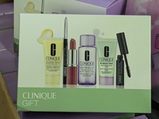 Clinique 6 Pcs Gift Set Moisturizing Lotion Quickliner Lipstick Cleanser Mascara