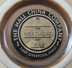 Hall China Weathered Oak Creamer with Original Factory Sample Sticker — photo 1