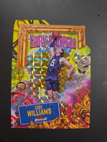 2024-25 Topps Finest Cody Williams GOLD /50 Rookie Show Stoppers Jazz
