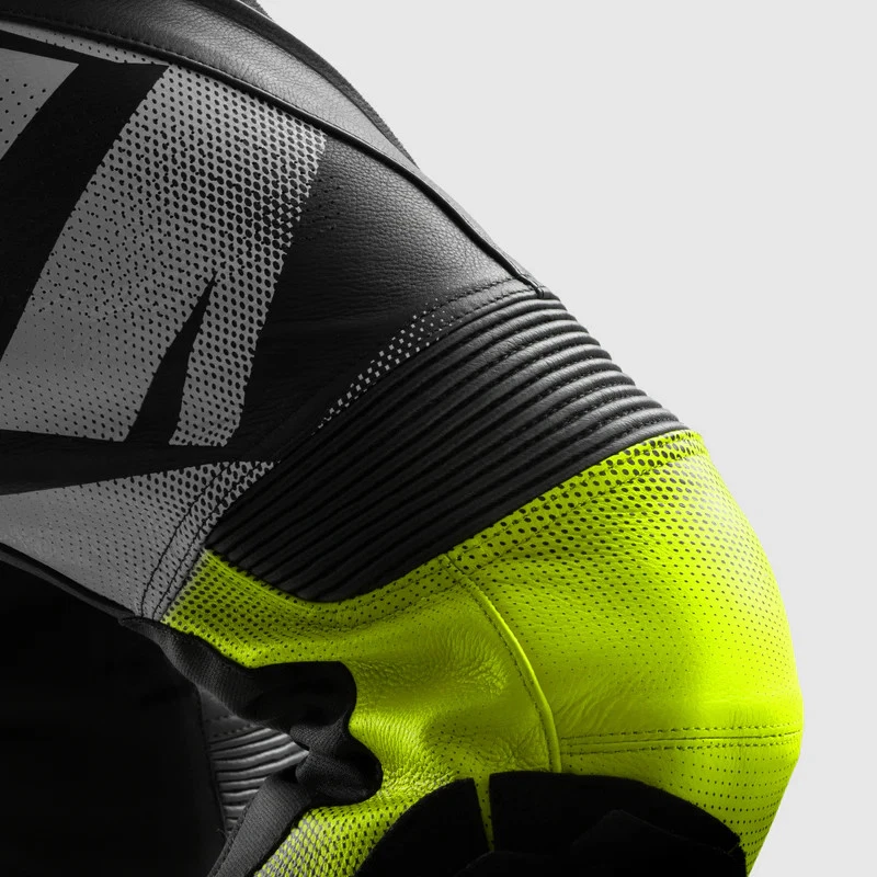 Rebelhorn Inferno Moto Leather Black White Fluo Yellow, photo 6 of 12