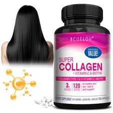 Collagen  Vitamin C Supplement,Rejuvenate, Whiten And Brighten Skin - 3 Bottles
