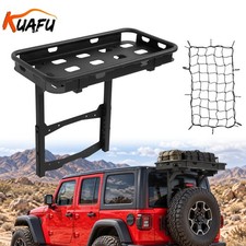 Rear Luggage Basket Spare Tire Cargo Rack For Jeep Wrangler Jl Jlu 24 Dr 18-26