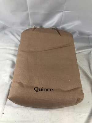 Quince European Linen Double Flange Duvet Cover Set King/Cal King Desert Sunset 