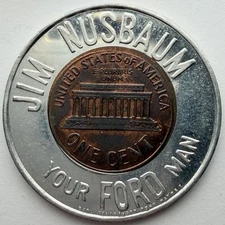 Jim Nusbaum Your FORD Man 1960 D Encased Cent