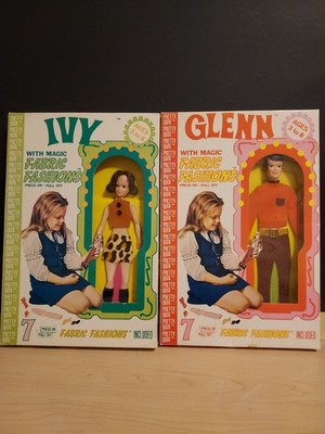 VTG 1971 Glenn & Ivy  With Magic Fabric Fashions  Doll by Pretty Quix-NOS  SC
