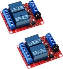 2PCS 2 Channel 12V Relay Module Optocoupler Isolation High Low Level Trigger