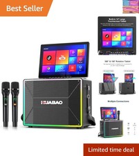 Smart Karaoke Machine with 14  Tablet, Screen  Lyrics Display, Professional ...