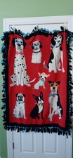 Dog Themed Polar Fleece Throw 2 ply 
