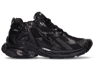 BALENCIAGA Men's 'Runner' Distressed Mesh & Nylon Sneakers Black