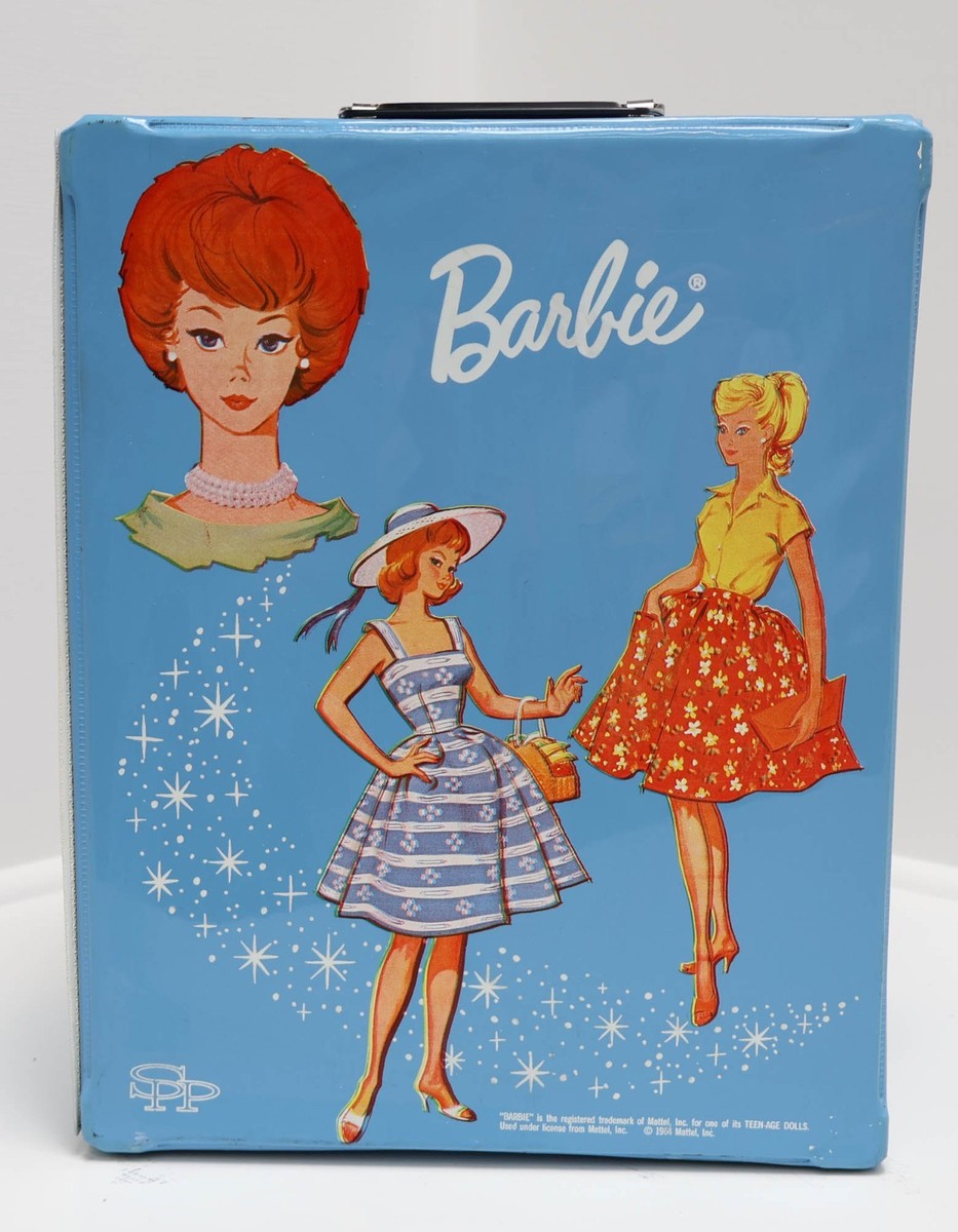 ヴィンテージBarbie Vintage Barbie & Friends Doll Carrying Storage Case Blue W/Drawers