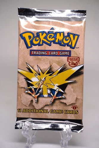 Pokémon TCG 1999 1st Edition Fossil Booster Pack Zapdos Art WOTC Factory Sealed