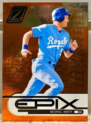 JERSEY # MATCH! 2005 Donruss Zenith George Brett Epix Play Orange 5/750! ROYALS!