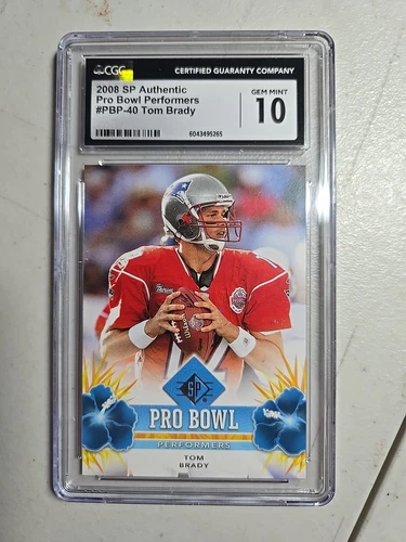 2009 sp authentic pro bowl performers Tom Brady  cgc 10