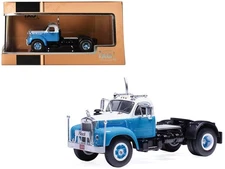 1953 Mack B 61 Truck Tractor Blue and White 1/64 Diecast Model