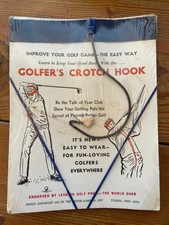 Vintage Golf Novelty Gag Gift ~ GOLFER'S CROTCH HOOK ~ The Leister Game Co. 1963