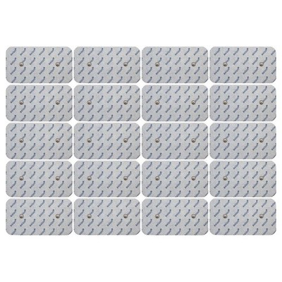 Set of 20 TENS Unit Electrode Pads - 4x2'' - Compatible with Compex Muscle Sti...