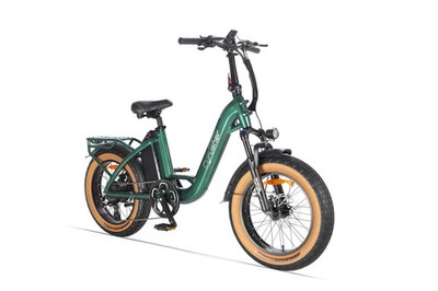Cyrusher Electric Bike 48V 18AH Ebike 20'' Fat Tire Step-Through City E-bike Luxe