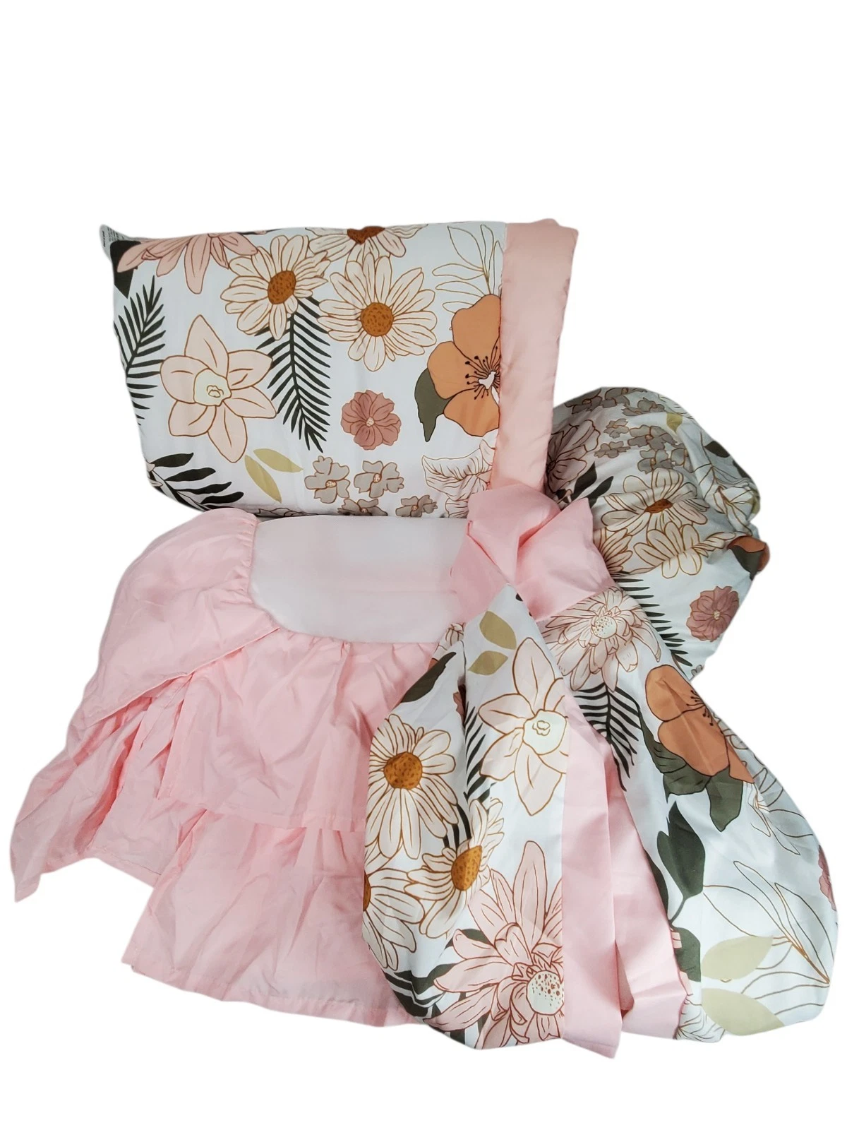 Boho Baby Girl Hnhauming Crib Bedding Set Floral Pink Whimsy Princess Flowers
Opens in a new window 