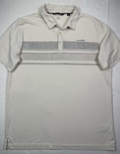 Travis Mathew Mens XL Striped Performance Golf Polo Short Sleeve Stretch