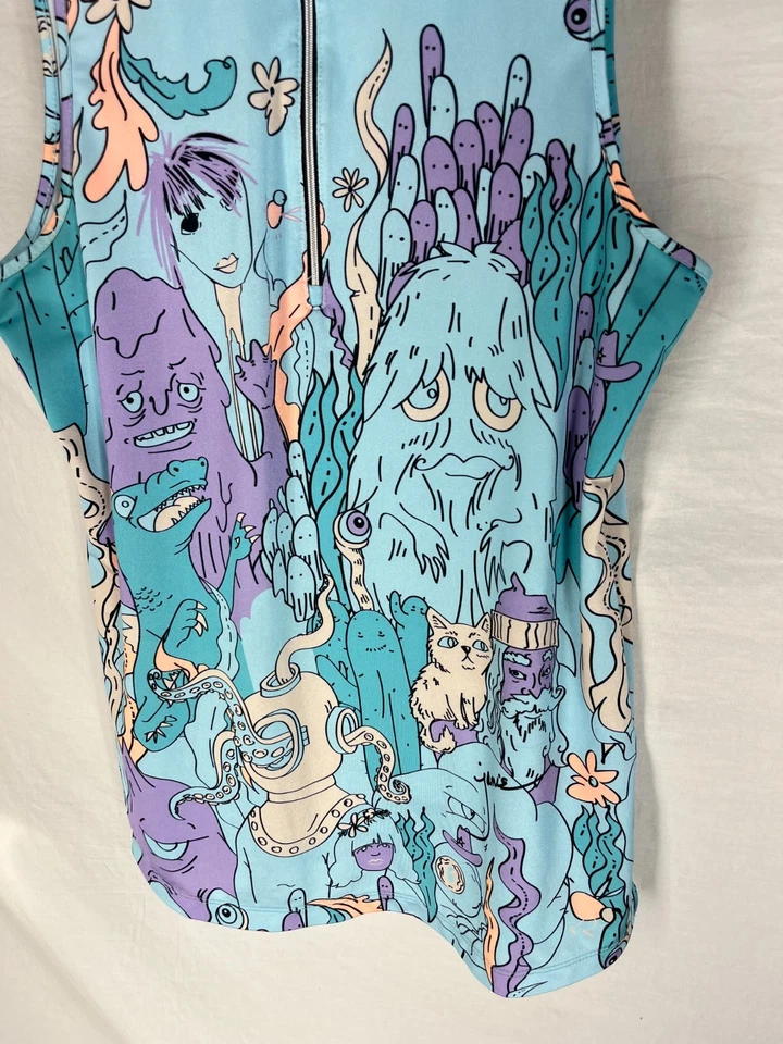 Camisa de golf Jamie Sadock sin mangas para mujer talla M 1/4 cremallera atlética elástica Foto 2 de 4