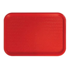 Plastic Red NSF Fast Food Tray Lunch Cafeteria Restaurant 10" x 14" | Case of 12