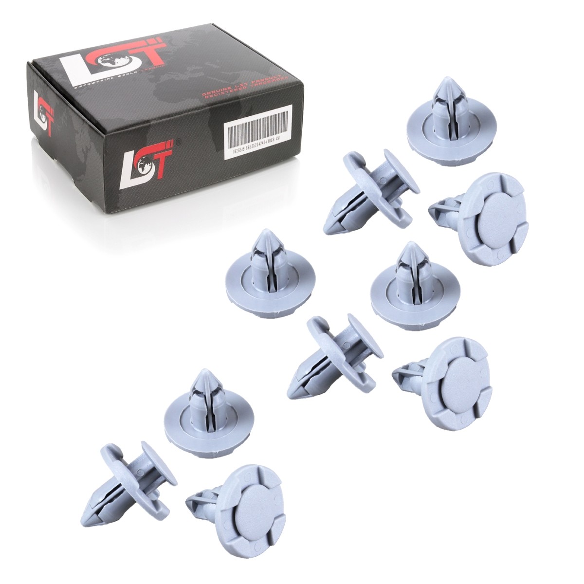 10X For Nissan Micra Qashqai Mercedes 470 Bumper Clips Light Gray