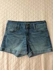 Levi's Denizen High Rise Cuffed Denim Jean Shorts