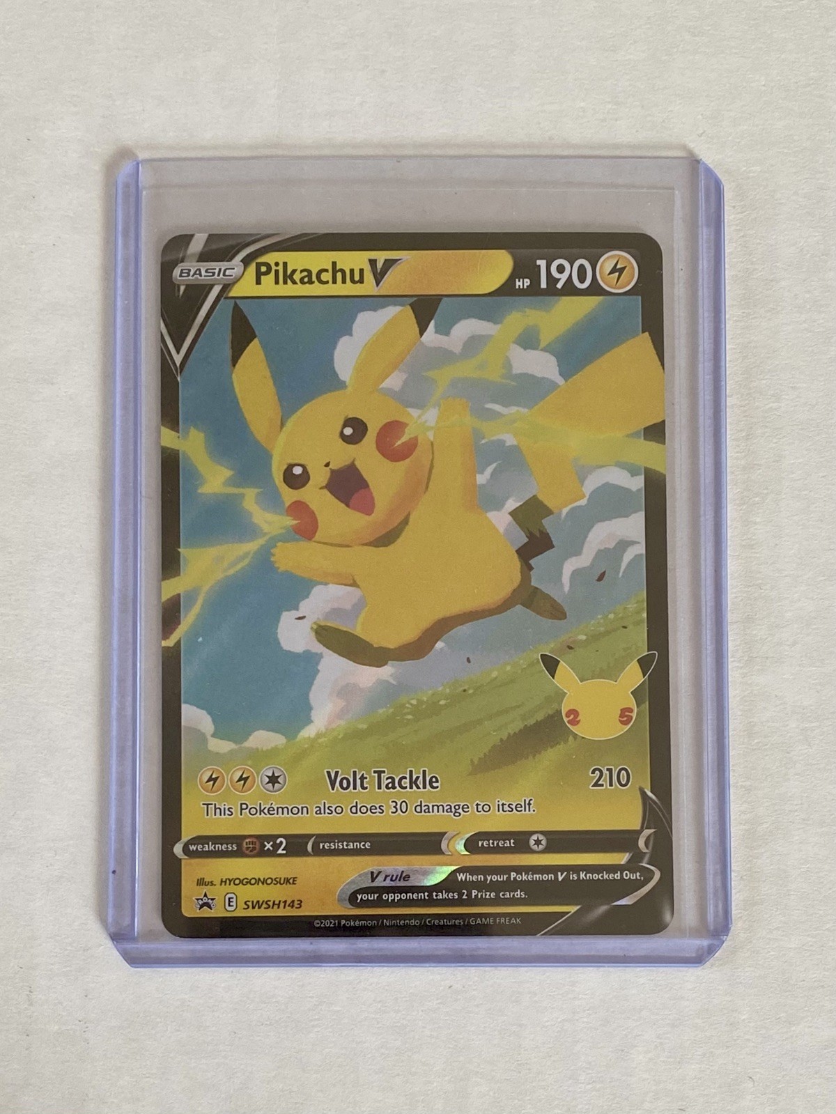 Pikachu V - SWSH143 - Pokemon Sword & Shield Promo Ultra Rare Holo Card NM