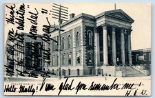 1906 Belleville Illinois Tuck Postcard Court House Building Exterior Posted