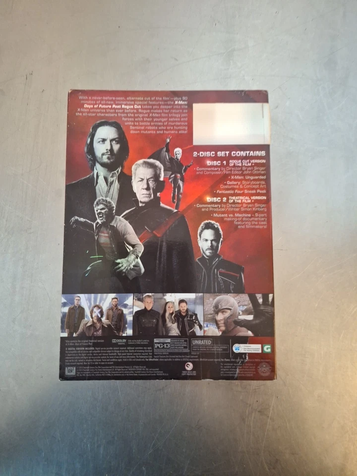 X-Men: Days of Future Past the Rogue Cut (DVD, 2014) W/ Slipcover, Hugh Jackman - Image 2 of 4