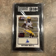 2021 Pro Set Power Kayshon Boutte Prospects Auto Purple #/25 Tigers SGC 10/10