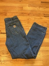 Carhartt Blue Paint Washed Jeans Size 32x32