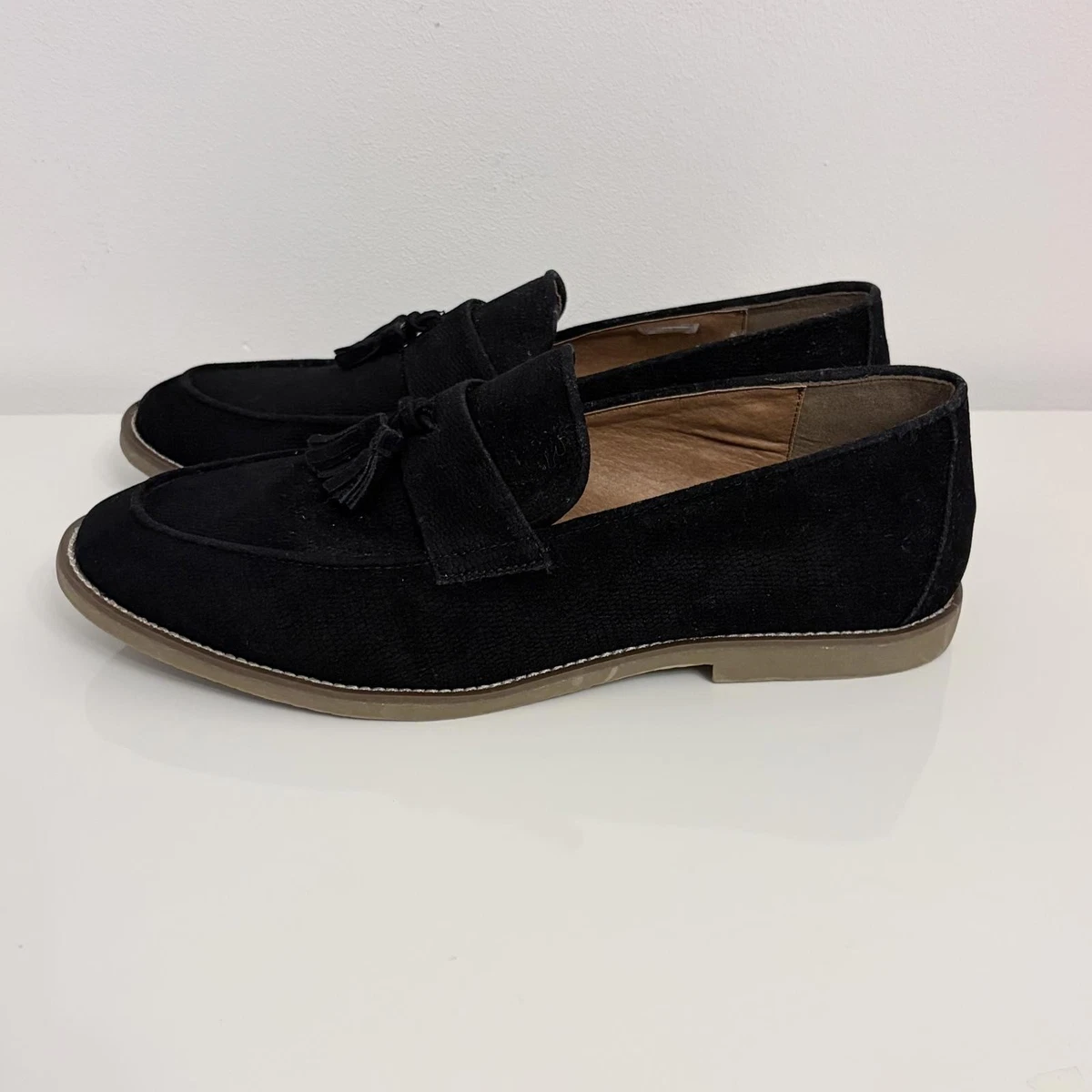 Black And Grey Men’s Loafers - New, Never Worn  Size 10 Adler Black Croc Leather Lug Penny Loafers main image 2