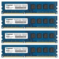 32GB Kit 4X8GB DDR3 RAM, DDR3 1600 8GB PC3L12800U 32G DDR3L Dimm 2Rx8 1.35V/1...