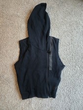 Nike Tech Hooded Vest Womens M Medium Black Sleeveless Active Gym Running