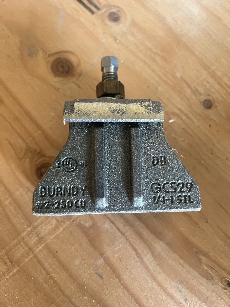 Burndy GCS29HEX Mechanical Ground Connector to Steel #2 AWG - 250