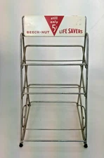 Vintage Beech-Nut Life Savers 5¢ Wire Candy Display Rack Stand 1950s Countertop