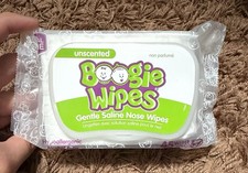 NIP Boogie Wipes Gentle Saline Nose Wipes Hypoallergenic Unscented 45 Count