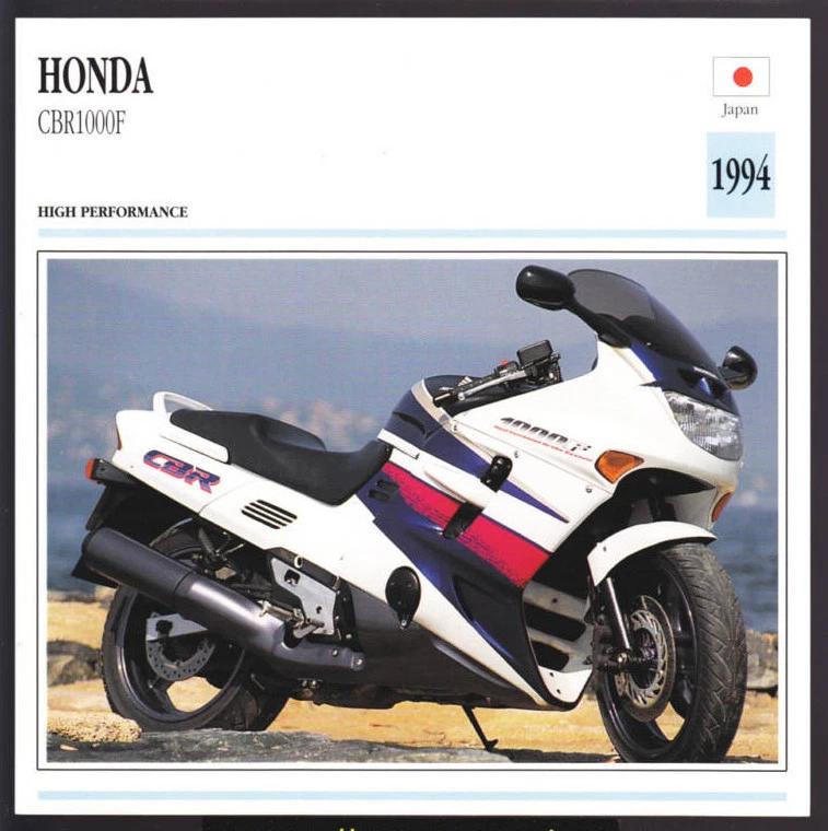 1994 Honda CBR 1000F 998cc Japan Bike Motorcycle Photo Spec Info