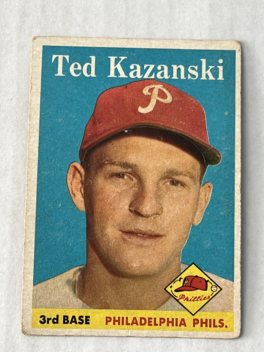 Vintage 1958 Topps Ted Kazanski Baseball Card #36 Philadelphia