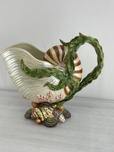 Jarra grande vintage Fitz & Floyd Oceana caracola Sea Shell 1998 retirada - Imagen 2 de 14