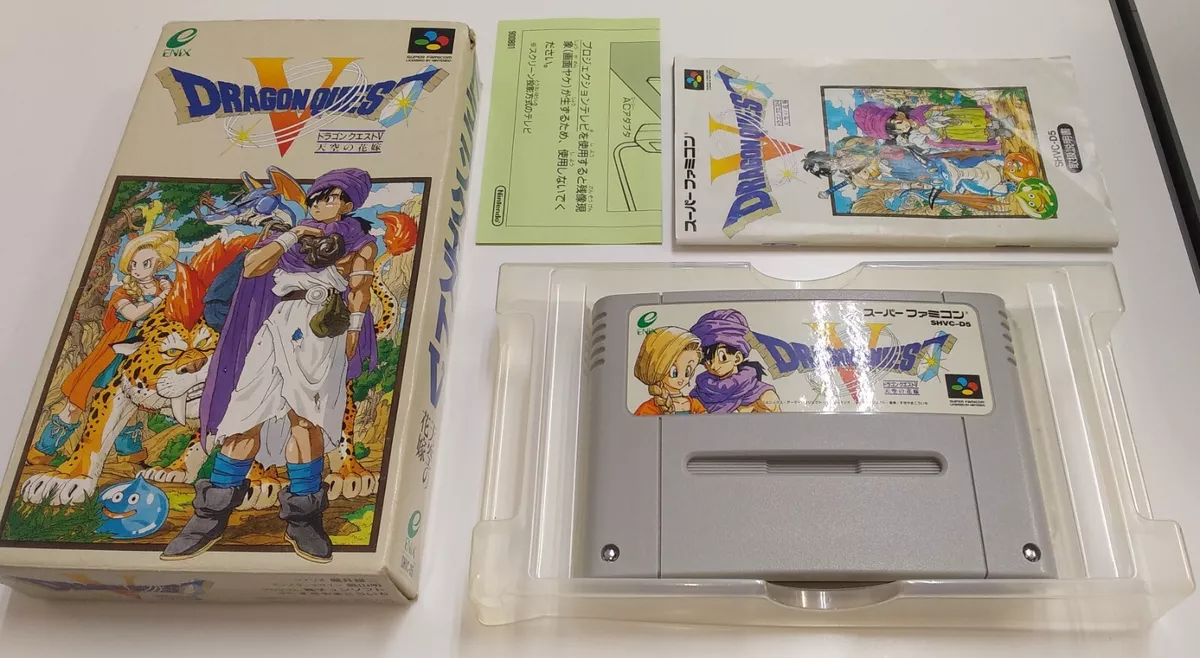 Dragon Quest V 5 Super Famicom SFC Nintendo SNES Japan with box manual