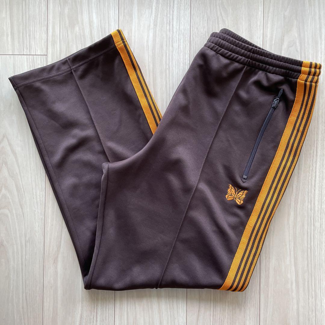 NEEDLES Track Pants Straight Brown x Orange lines KP323 Size-L Used