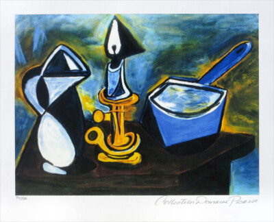 Pablo Picasso Still Life With Candle Limited Edition Giclee Estate Signed 13x20