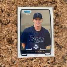 Chris Rearick Signed 2012 Bowman Chrome Auto Rc Tampa Bay Rays
