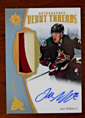 2023-24 Ultimate Debut Threads Jack McBain Auto Patch #/99