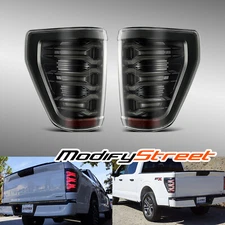 For 21-22 Ford F150 LUXX-Series Smoke Lens LED Tail Lights Alpha-Black